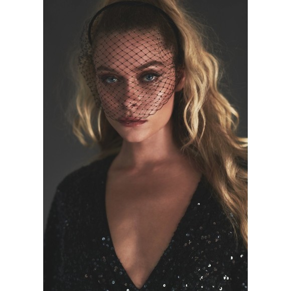 Retrofete Aubrielle Sequin Mini Dress L Black Chiffon Puff Sleeve Party Prom NWT - Picture 3 of 10